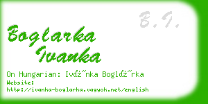 boglarka ivanka business card